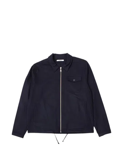 Edmmond Studios Zip-up Drawstring-hem Jacket In Blue
