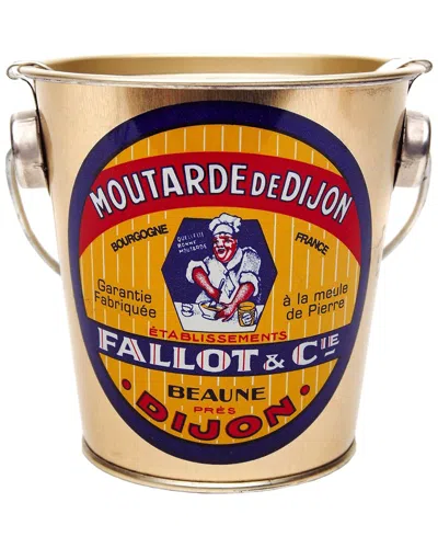 Edmond Fallot Dijon Mustard In A Decorated Metal Pail 16oz In Gold