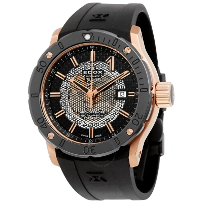 Edox Chronoffshore-1 Automatic Men's Watch 80099 37r Nir In Black / Gold / Gold Tone / Rose / Rose Gold Tone