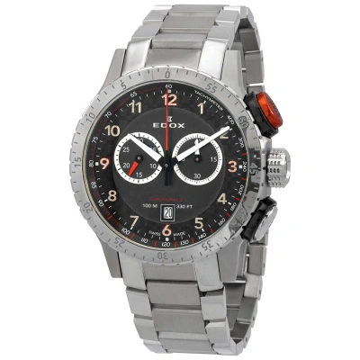 Edox Chronorally 1 Chronograph Quartz Grey Dial Men's Watch 10114 3nmo No In Gray