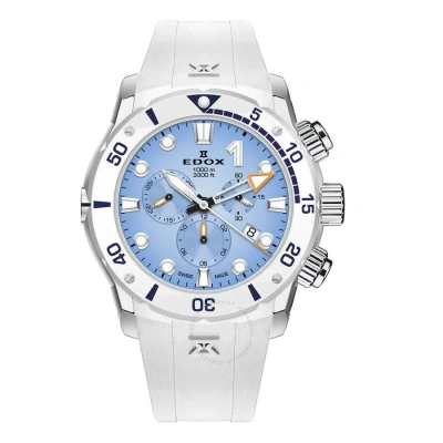 Edox Co-1 Chronograph Quartz Blue Dial Men's Watch 10242 Tinb Buicdno In Blue / White