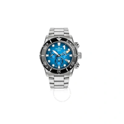 Edox Co-1 Chronograph Quartz Blue Dial Men's Watch 10242 Tinm Buidn In Metallic