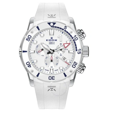 Edox Co-1 Chronograph Quartz White Dial Men's Watch 10242 Tinb Bbuinr