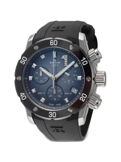 Edox Co-1 Chronolady 38mm Watch In Blue