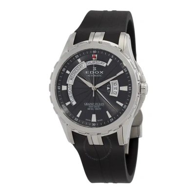 Edox Grand Ocean Automatic Grey Dial Men's Watch 83006 3ca Gin In Black / Grey