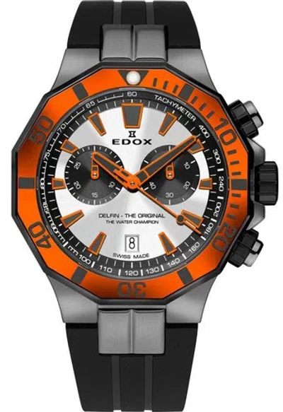 Pre-owned Edox Men 10112-37gnoca-ano Delfin The Original 43mm Quartz Watch