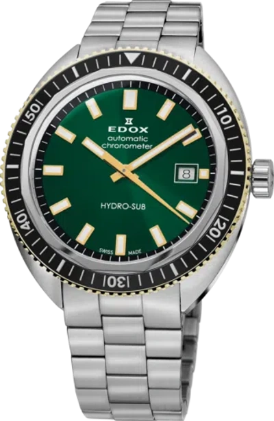Pre-owned Edox Men 80128-357jnm-vid Hydro-sub 42mm Automatic Watch
