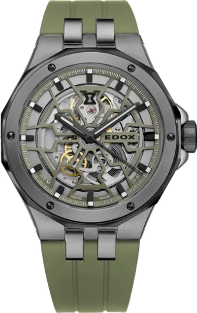 Pre-owned Edox Men 85303-357gncav-vonb Delfin The Original 43mm Automatic Watch