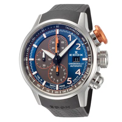 Edox Men's Chronorally 45mm Automatic Watch In Black
