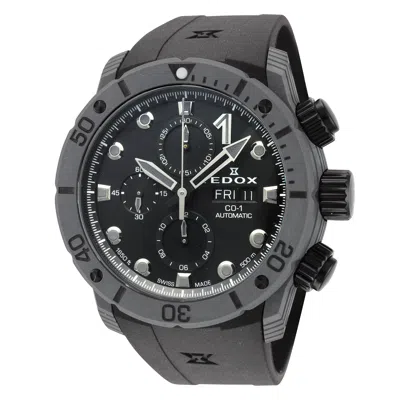 Edox Men's Co-1 45mm Automatic Watch In Black