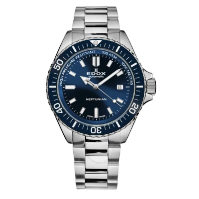 Edox Neptunian Automatic Blue Dial Men's Watch 80120 3bum Buf In White