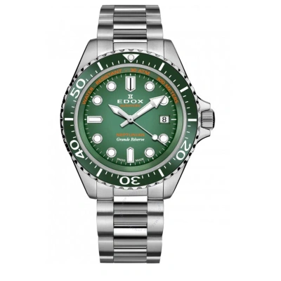 Edox Neptunian Automatic Green Dial Men's Watch 80801 3vm Vdn