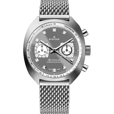 Edox Sportsman Chronograph Automatic Grey Dial Men's Watch 08202-3g-gin