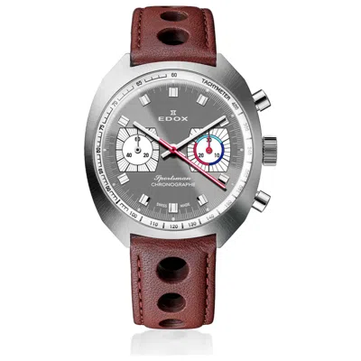 Edox Sportsman Men's Watch In Burgundy