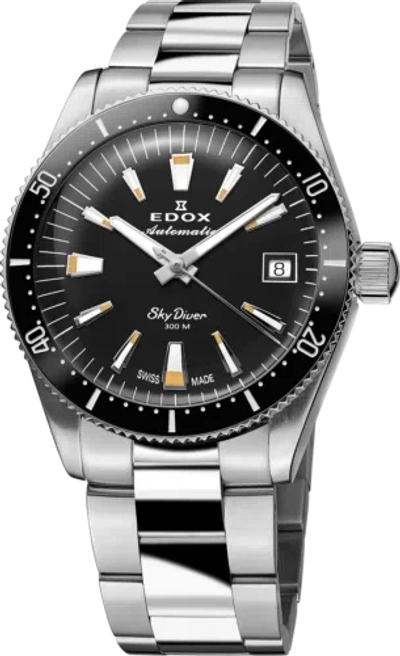 Pre-owned Edox Unisex 80131-3nm-nib Skydiver 38mm Automatic Watch