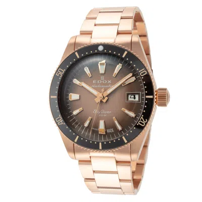 Edox Women's Skydiver 38mm Automatic Watch In Gold