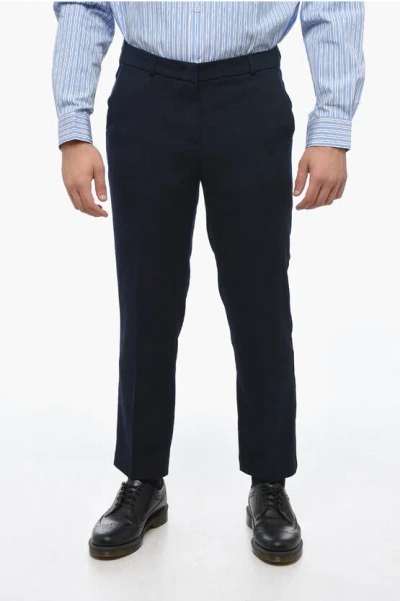 Edra Front-pleated Cigarette Pants In Black
