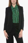 Edra Solid Color Open Front Blazer In Black