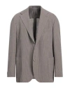 Shop Eduard Dressler Man Blazer Taupe Size 44 Virgin Wool, Silk, Linen In Grey
