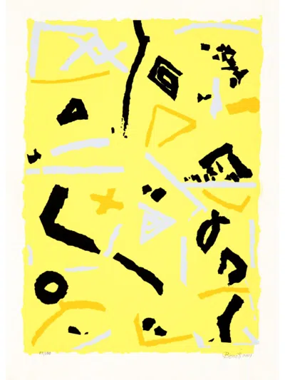 Eduardo Bonati ''sin Título'' Screenprint On Paper, 20'' X 14'' In Neutral