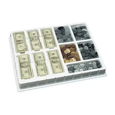 Educational Insights Play Money Â Coins & Bills Deluxe Tray Electronic Learning In Multi