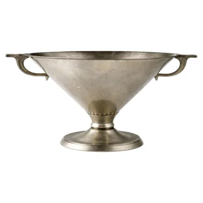 Pre-owned Edvin Ollers Swedish Art Nouveau Pewter Compote Bowl By , 1907 In Brown