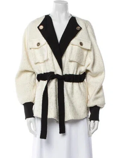 Pre-owned Edward Achour Colorblock Pattern Jacket In Neutral