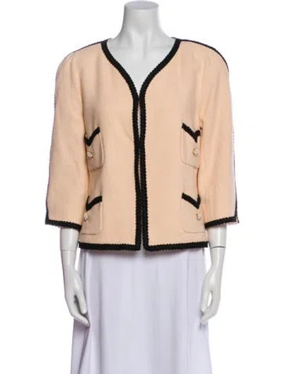 Pre-owned Edward Achour Colorblock Pattern Jacket In Neutral