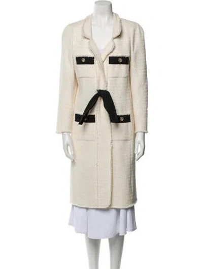 Pre-owned Edward Achour Colorblock Pattern Trench Coat In Neutral