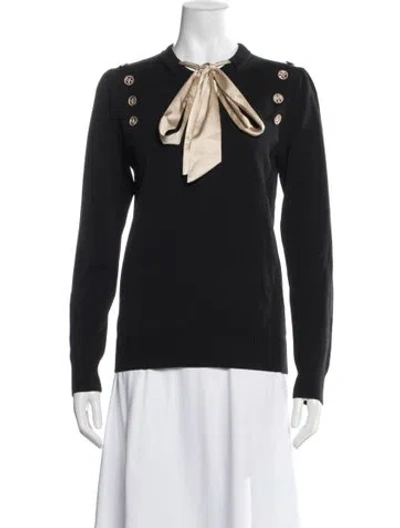 Pre-owned Edward Achour Crew Neck Sweater In Black