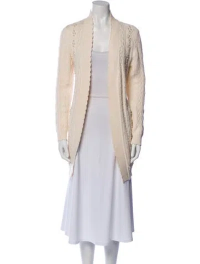Pre-owned Edward Achour Open Front Sweater In Neutral
