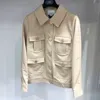 Edward Achour Paris Button Casual Jacket In Nude