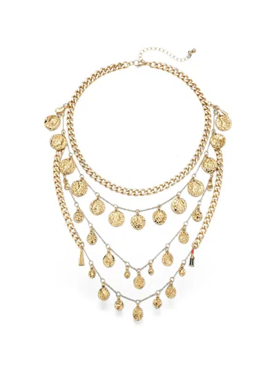 Edward Achour Paris Coin-charm Multi-chain Necklace In Gold