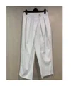 Edward Achour Paris Logo Pleated High-waisted Casual Pants In Gray