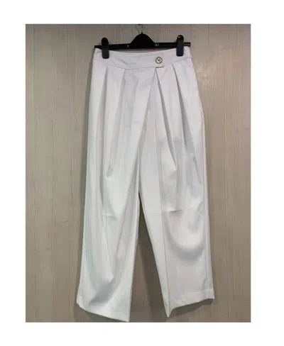 Edward Achour Paris Logo Pleated High-waisted Casual Pants In Gray