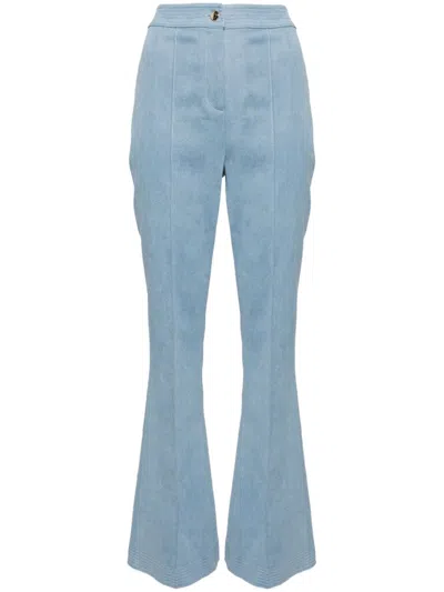 Edward Achour Paris Mid-rise Flared Jeans In Blue