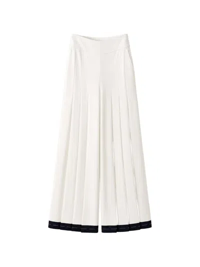 Edward Achour Paris Pleated Palazzo Pants In Gray