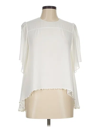 Pre-owned Edward Achour Paris Sleeveless Blouse In Ivory