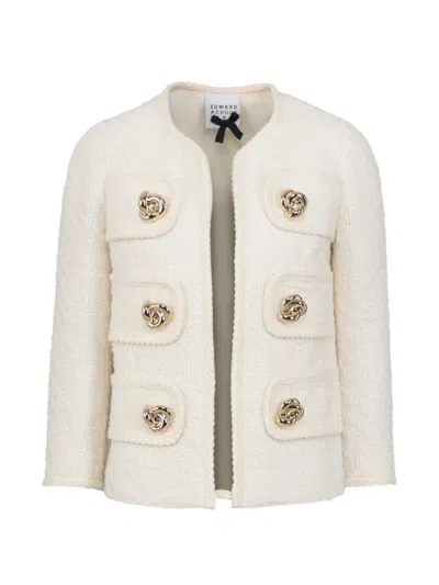 Edward Achour Paris Turnlock Pocket Jacket In Neutral