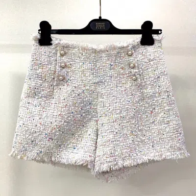 Edward Achour Paris Xiaoxiang Wind Shorts In White