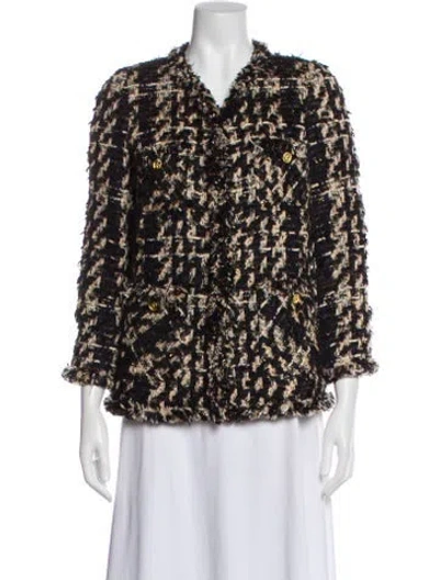 Pre-owned Edward Achour Printed Evening Jacket In Multi