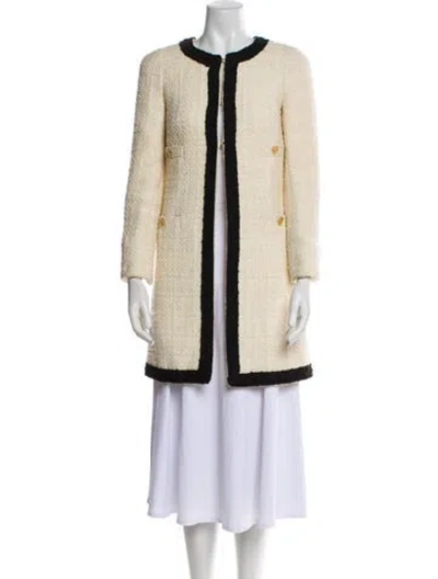 Pre-owned Edward Achour Tweed Pattern Evening Jacket In Neutral