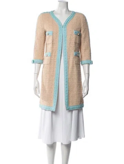 Pre-owned Edward Achour Tweed Pattern Jacket In Multicolor