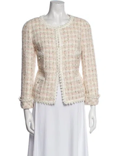 Pre-owned Edward Achour Tweed Tweed Pattern Evening Jacket