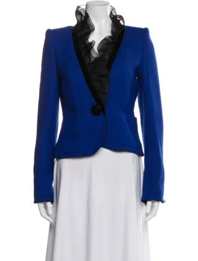 Pre-owned Edward Achour Wool Blazer In Blue
