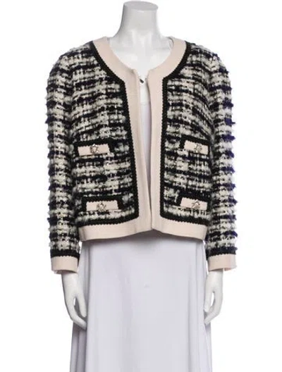 Pre-owned Edward Achour Wool Tweed Pattern Evening Jacket In Neutral