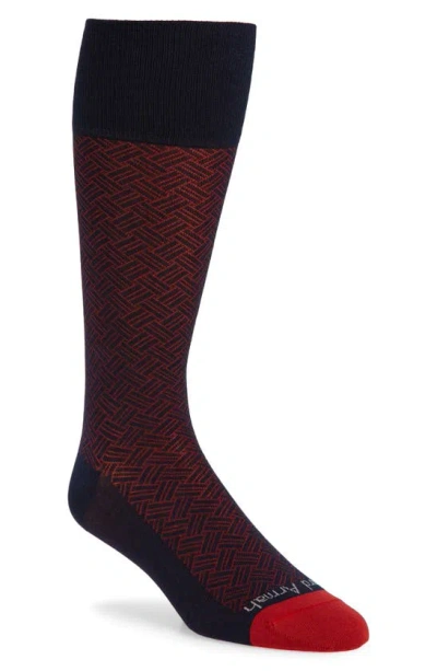 Edward Armah Basket Weave Graduated Compression Dress Socks In Multi