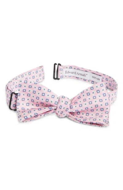 Edward Armah Neat Floral Silk Bow Tie In Pink