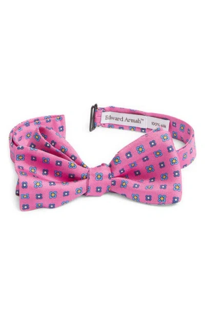 Edward Armah Neat Floral Silk Bow Tie In Pink