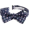 Edward Armah Neat Silk Bow Tie In Navy